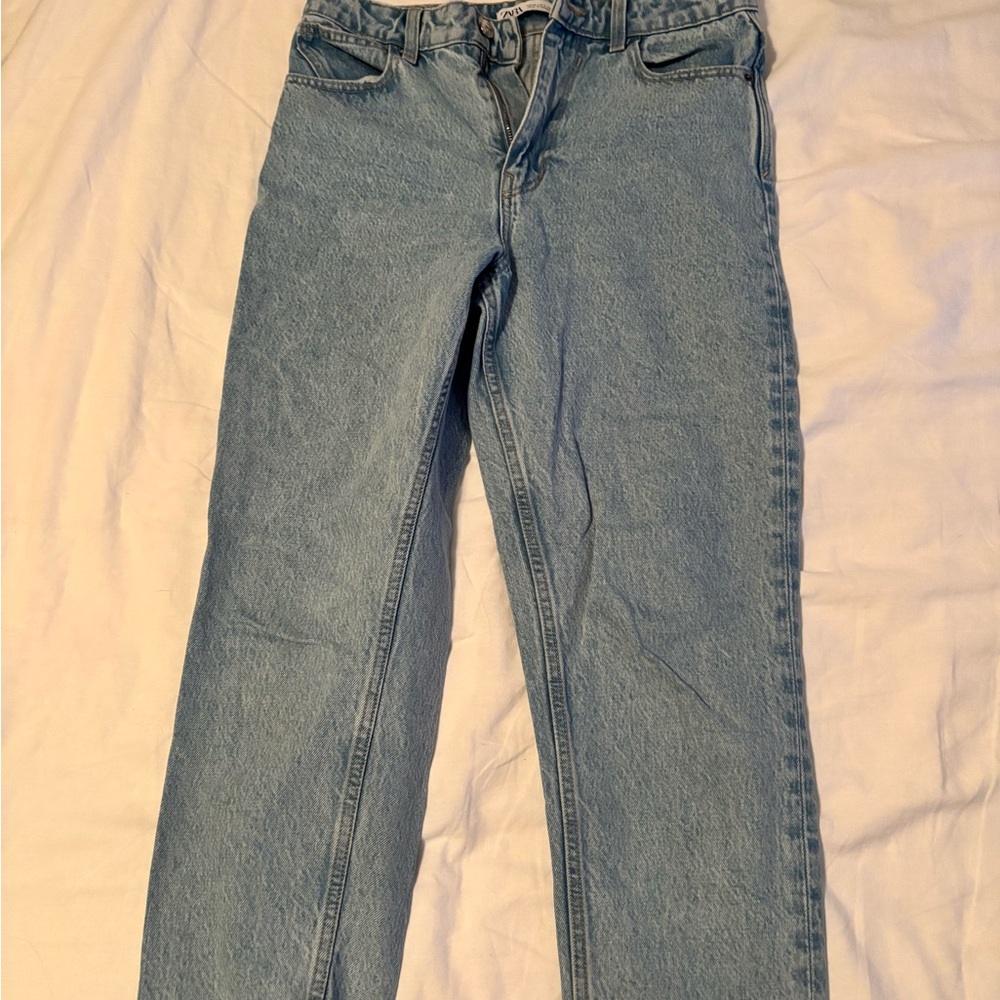 Zara Sky Blue Denim Pants